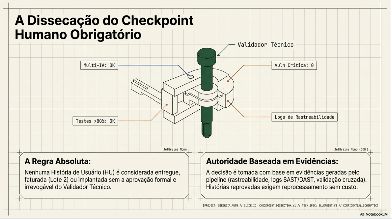 Dissecação do Checkpoint Humano Obrigatório — composição, evidências exigidas e comportamento em caso de ausência